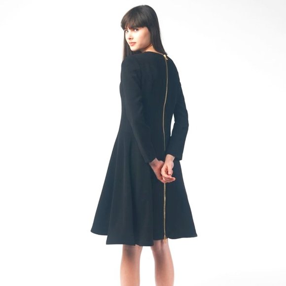 Elle Oh Elle Black Zipper Dress - Picture 1 of 3